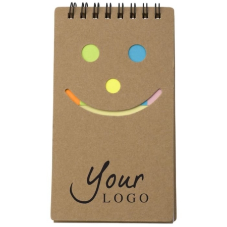 Set memo smile a spirale con stick colorati e carta certificata FSC® Kim