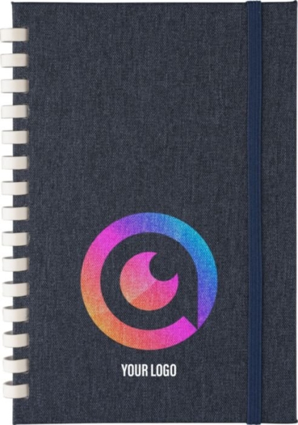 Taccuino rPET formato A5 con spirale e copertina rigida personalizzabile Ilias