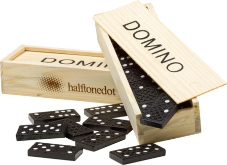 Gioco Domino in scatola di legno certificato FSC®