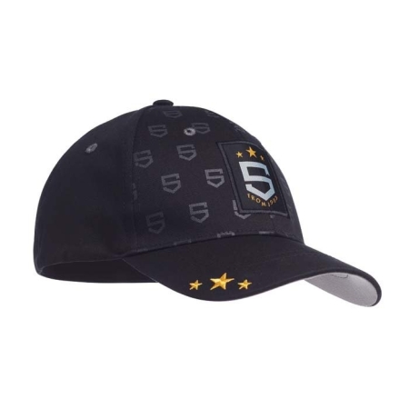 Cappellino da baseball personalizzato elasticizzato in twill di cotone a 6 pannelli.