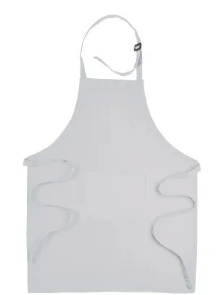 Grembiule da cucina lungo in cotone e poliestere 180gr 70 x 85 cm White