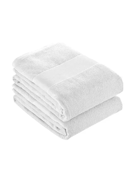 Asciugamano in cotone personalizzato Line White 40 x 90 cm