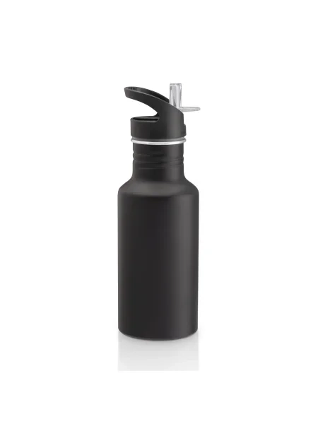 Borraccia in alluminio con cannuccia estraibile personalizzabile 600 ml