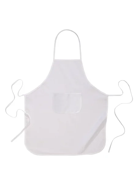 Grembiule lungo da cucina con tasca frontale in poliestere R-Pet personalizzabile