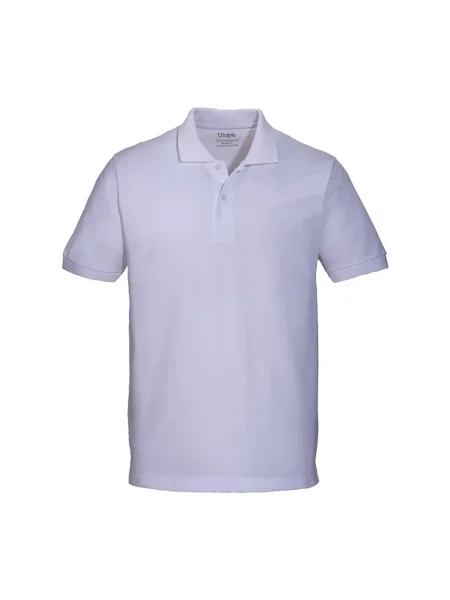 Polo personalizzabile unisex Beverly White 200 g/m²