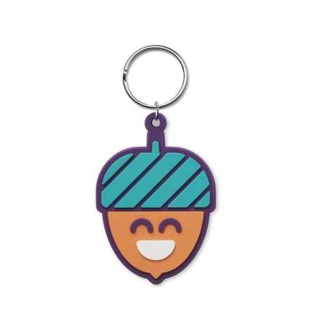 Portachiavi in PVC dalla forma personalizzata con il tuo logo su entrambi i lati