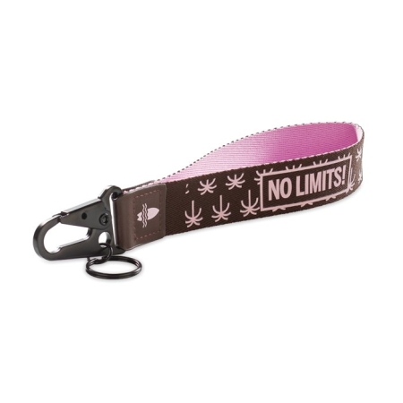 Moschettone con portachiavi e laccetto bicolore