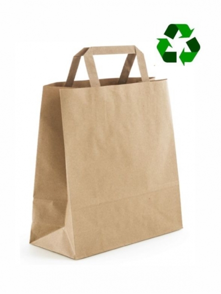 Buste di carta Take Away cm 26x16x29 - maniglia piatta