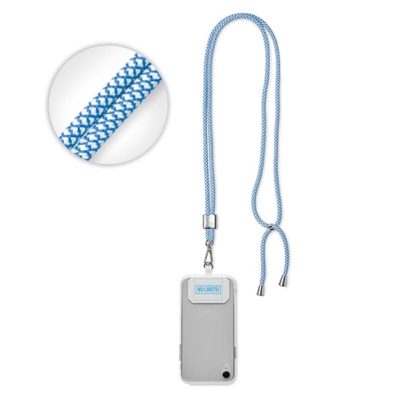 Tracolla, porta telefono con cavo bicolore alla moda in RPET