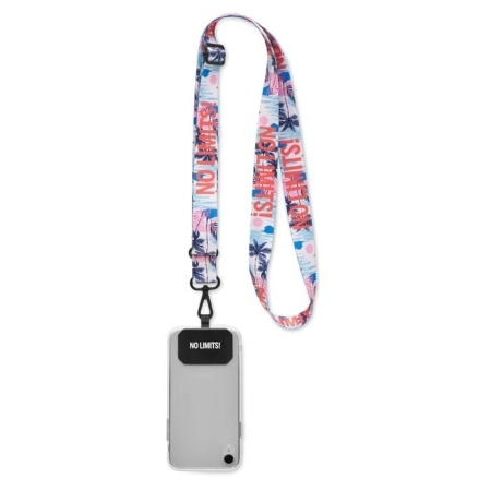 Porta telefono regolabile a tracolla sublimato.