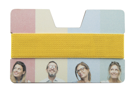 Portacarte in legno HDF con cinturino elastico StriCard