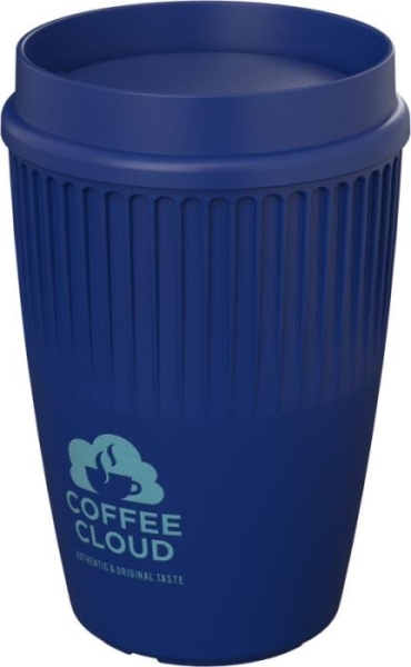 Bicchiere 350 ml riciclato con coperchio a clip elegante Cirrus POP