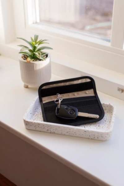 Custodia porta chiavi con protezione RFID in PET riciclato Ripple