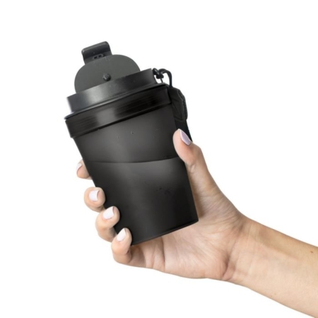 Tazza da viaggio 350 ml in PP trasparente con cordino Lush 350