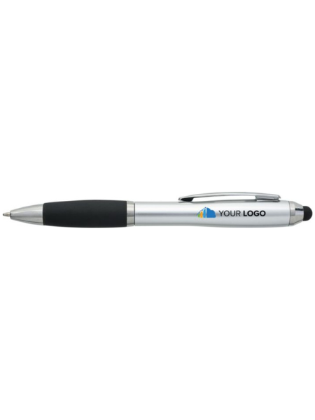 Penna alluminio riciclato touch con grip gomma Lana