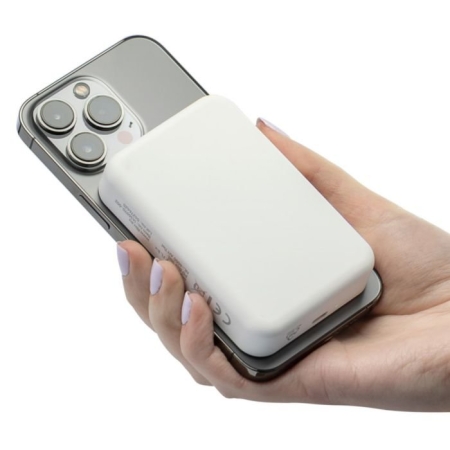 Powerbank con caricatore wireless 10000 mAh in ABS riciclato Meno