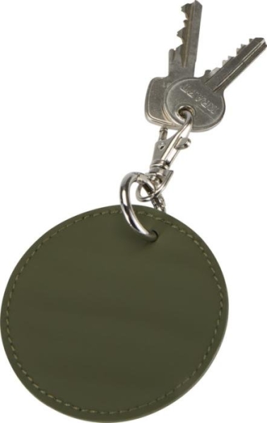 Portachiavi con charm a forma rotonda in materiale riciclato GRS Resi Plus