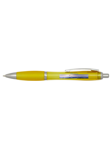 Penna a sfera plastica riciclata RCS con fusto colorato inchiostro nero Nash