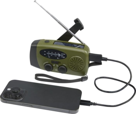 Radio di emergenza in plastica riciclata certificata RCS personalizzabile Avior