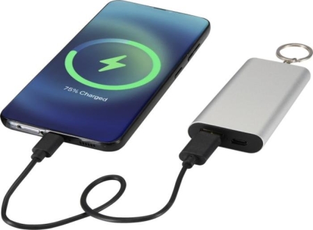 Power bank 2000 mAh portachiavi in alluminio Arcturus