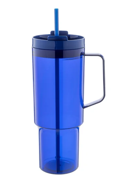 Tazza RPET 1200ml con cannuccia e coperchio personalizzabile Repetus