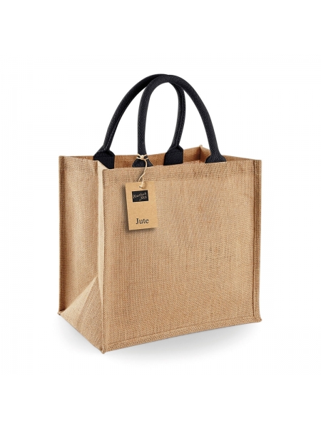 Shopper personalizzate in juta Evelin 30x30x19 cm