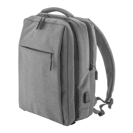 Zaino laptop personalizzabile con USB poliestere 400D Branson
