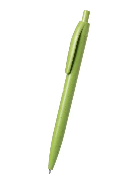 Penna ecologica paglia di grano refill blu personalizzabile Weopard