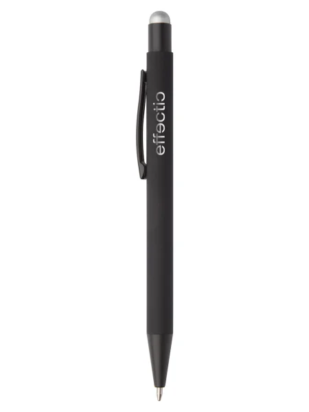 Penna alluminio per  incisione laser con gommino touch Pearly