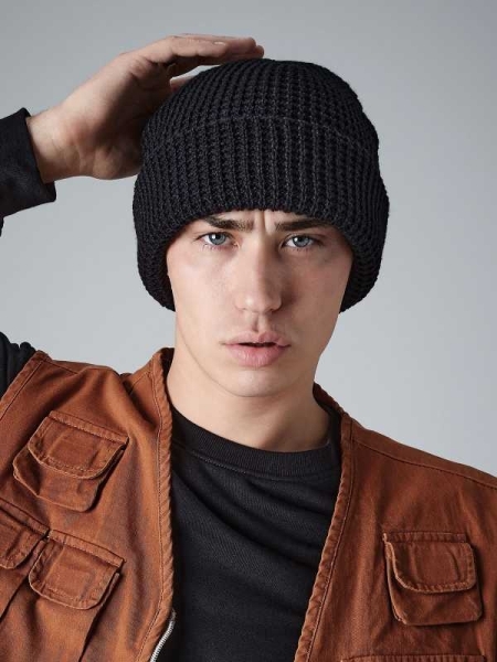 Cappello invernale personalizzato Beechfield Classic Waffle Knit Beanie