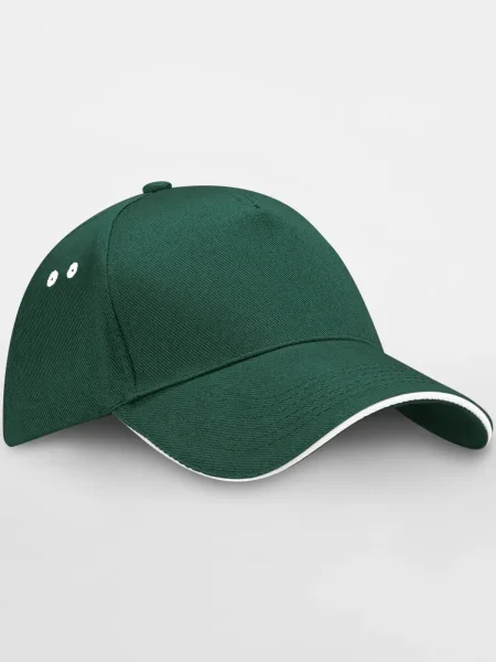 cappellino-baseball-personalizzato-beechfield-ultimate-5-panel-cap-sandwich-peak-bottle-green-white-63.webp