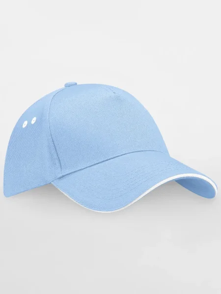 cappellino-baseball-personalizzato-beechfield-ultimate-5-panel-cap-sandwich-peak-sky-blue-white-69.webp