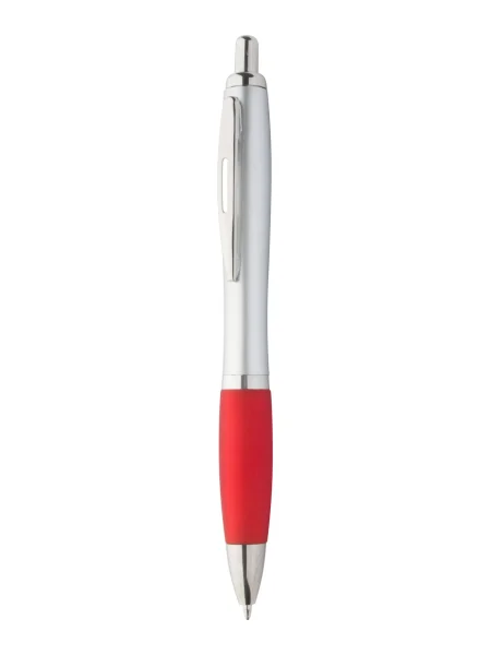 Penna plastica argentata con grip gommato Lumpy