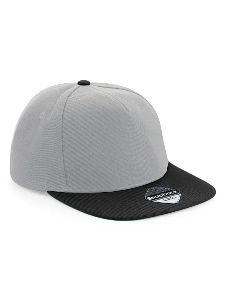cappello-rap-e-snapback-personalizzato-beechfield-original-flat-peak-grey-black-69.webp