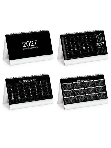 Calendario da tavolo personalizzabile Table Black 19 x 14,5 cm