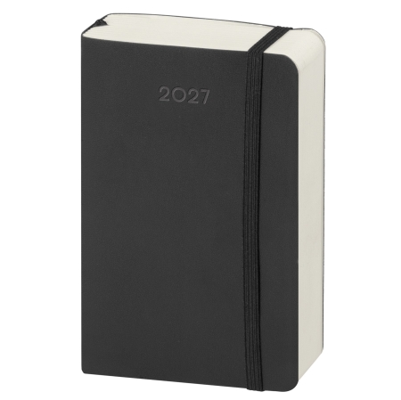Agenda giornaliera sabato e domenica abbinati personalizzabile Black Pocket 9 x 14 cm