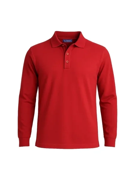 Polo in cotone uomo 180 g/m2 manica lunga personalizzabile