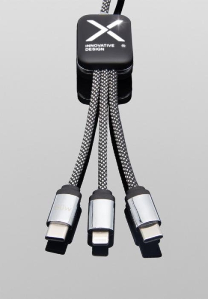 Cavo di ricarica di Tipo-C con doppio logo luminoso da 60 W SCX.design C33