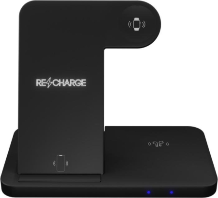 Base di ricarica wireless 3 in 1 con supporto per telefono SCX.design W28
