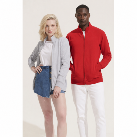 Felpa unisex zip intera SOL'S Cooper in cotone riciclato personalizzabile