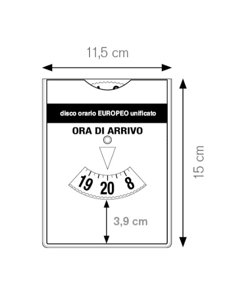 Disco orario auto maxi cm 12x15