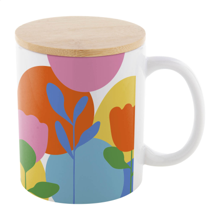 Tazza mug personalizzabile ceramica 300ml con coperchio BooColour