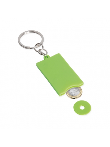 Portachiavi Con Gettone Per Carrello Della Spesa - Motivo Cristoforo, Ca. 4 Cm, Lega Di Zinco