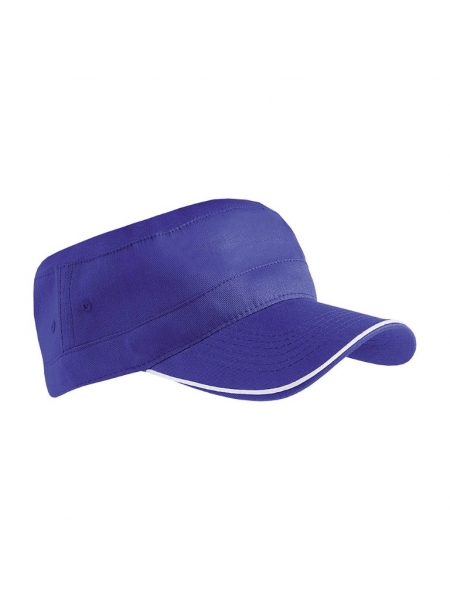Cappellino in cotone con profilo in contrasto