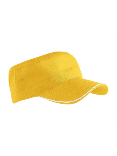 Cappellino in cotone con profilo in contrasto