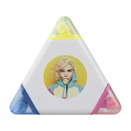 Evidenziatore triangolare personalizzabile 3 colori punta Triox