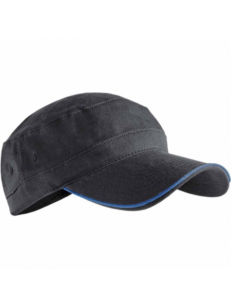 Cappellino in cotone pesante con profilo in contrasto