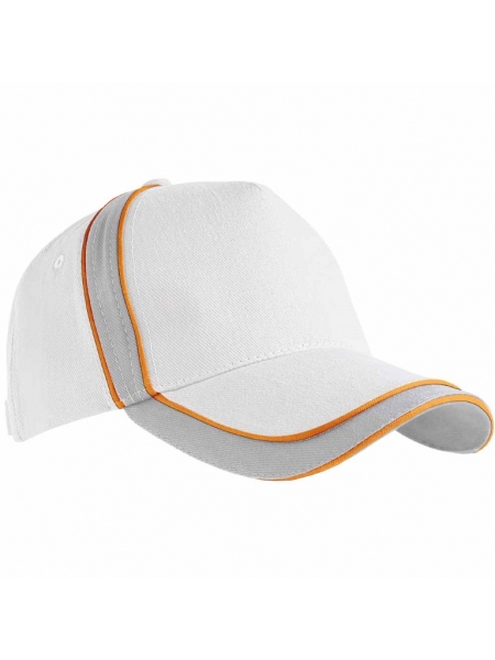 Cappellino in cotone leggero con inserto e profilo in contrasto