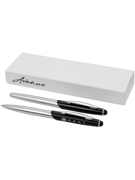 Set con penna a sfera e penna roller personalizzato Geneva