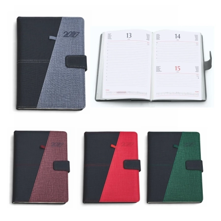 Agenda giornaliera bicolore personalizzabile 15 x 21 cm